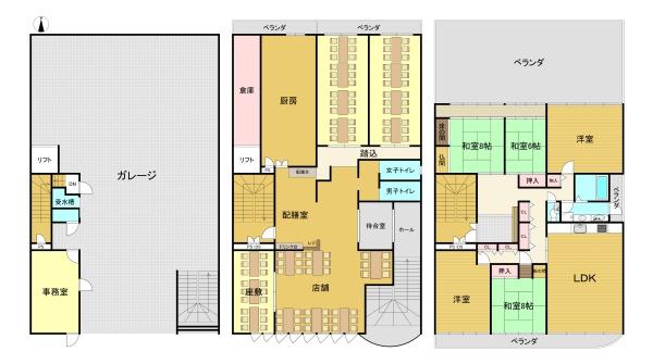 長岡京市久貝２丁目の店舗付住宅