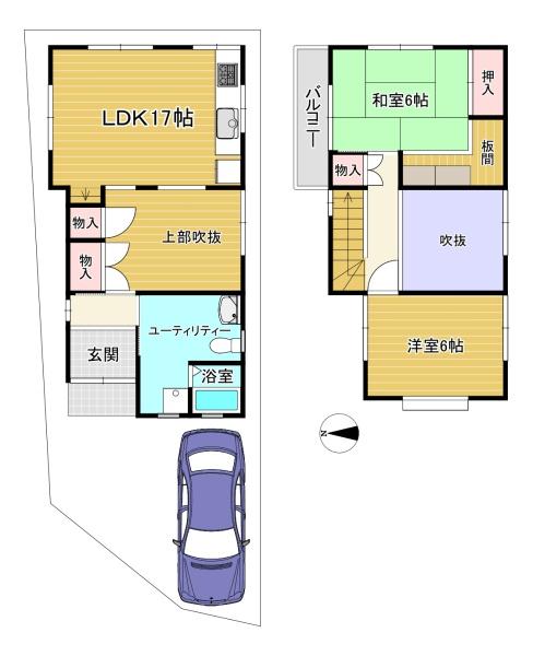 乙訓郡大山崎町字大山崎小字岩崎の中古一戸建