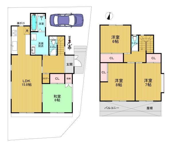 長岡京市井ノ内上東ノ口の中古一戸建