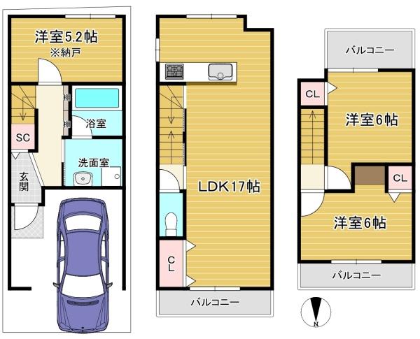 長岡京市神足１丁目の新築一戸建