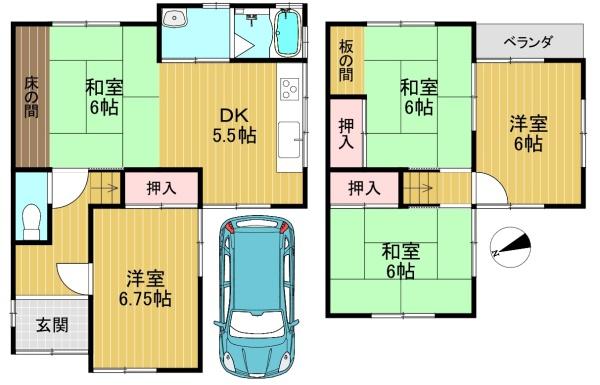 長岡京市今里川原の中古一戸建