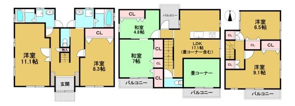 長岡京市西の京の中古一戸建