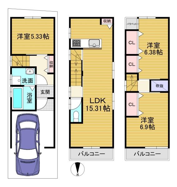 向日市寺戸町三ノ坪の売土地