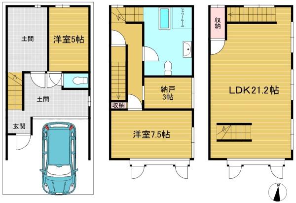 長岡京市滝ノ町１丁目の中古一戸建