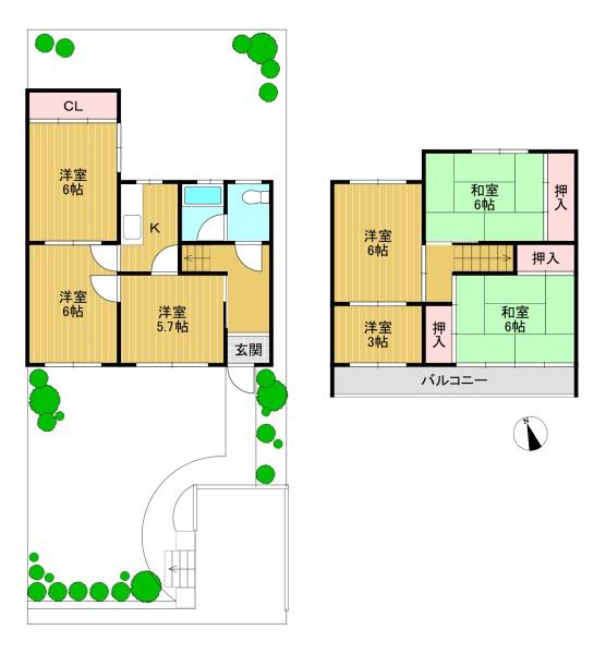 乙訓郡大山崎町字円明寺小字葛原の中古一戸建て