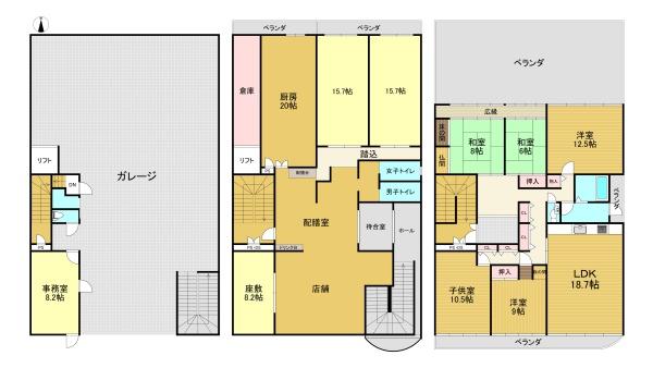 長岡京市久貝２丁目の店舗付住宅
