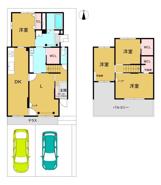 乙訓郡大山崎町字下植野小字宮脇の中古テラスハウス