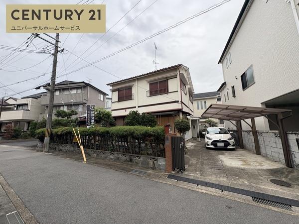 長岡京市長岡1丁目の土地(前面道路含む現地写真)
