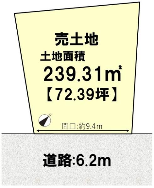 長岡京市高台1丁目の土地(間取り)
