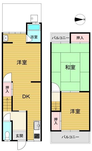 長岡京市今里西ノ口の中古テラスハウス