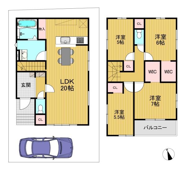 乙訓郡大山崎町字大山崎小字鏡田の新築一戸建