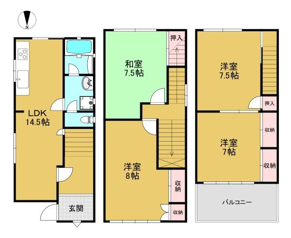 長岡京市奥海印寺太鼓山の中古一戸建