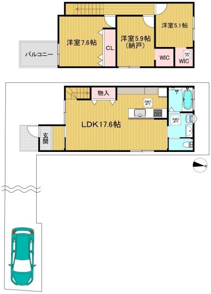 向日市寺戸町笹屋の新築一戸建