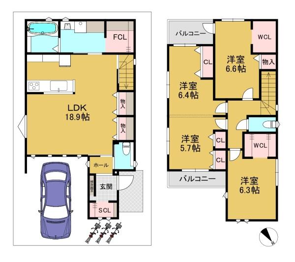 乙訓郡大山崎町字大山崎小字永福寺の新築一戸建