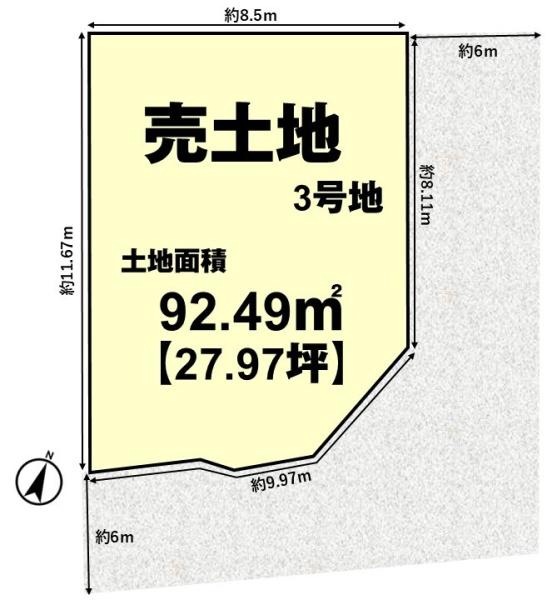 長岡京市長法寺力池の売土地