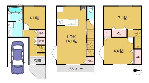 向日市寺戸町西田中瀬の新築一戸建