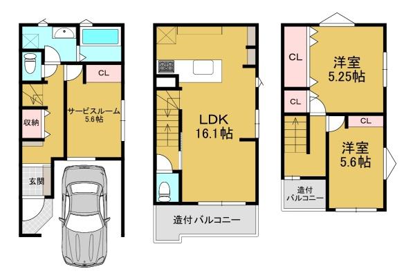 長岡京市滝ノ町２丁目の新築一戸建