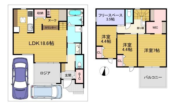 長岡京市奥海印寺東山の新築一戸建