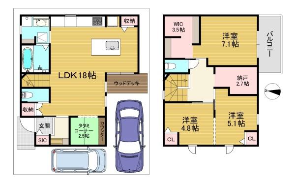 長岡京市奥海印寺東山の新築一戸建