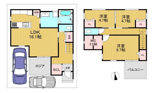 長岡京市奥海印寺東山の売土地