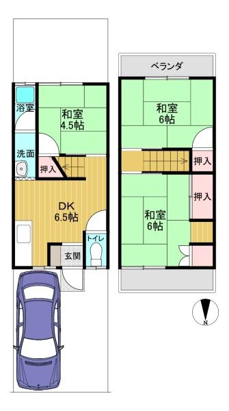 長岡京市柴の里の中古テラスハウス