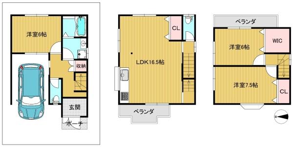 乙訓郡大山崎町字下植野小字寺門の中古一戸建