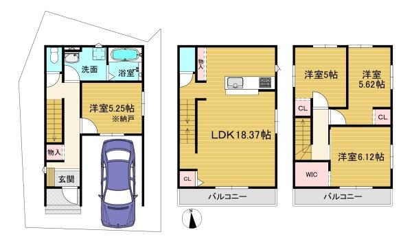 三島郡島本町東大寺１丁目の新築一戸建