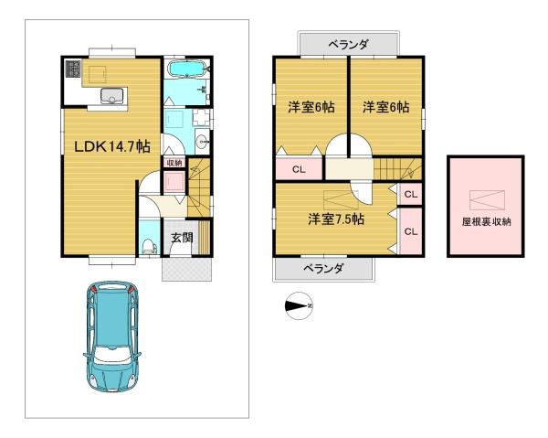乙訓郡大山崎町字円明寺小字下金蔵の中古一戸建