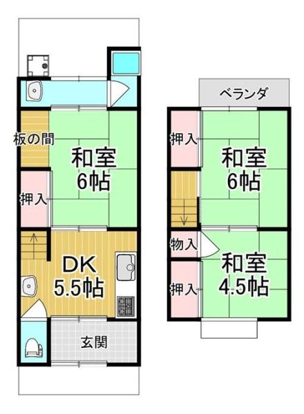 長岡京市今里細塚の中古テラスハウス