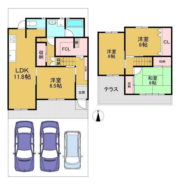 乙訓郡大山崎町字円明寺小字殿山の中古一戸建