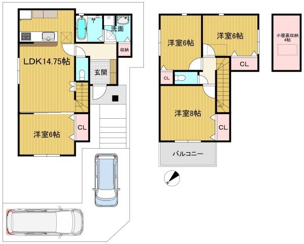 長岡京市下海印寺西山田の新築一戸建
