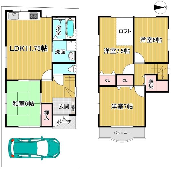 長岡京市今里5丁目の中古一戸建