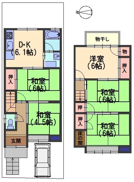 向日市物集女町五ノ坪の中古一戸建