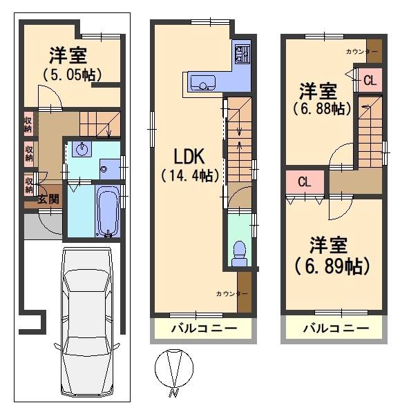 京都市伏見区横大路下三栖山殿の新築一戸建