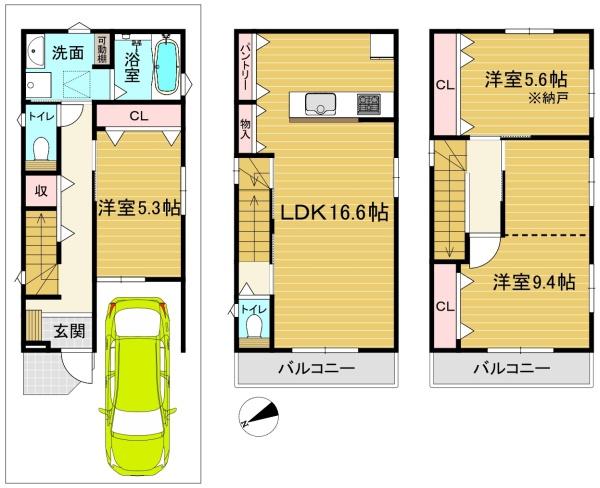 向日市鶏冠井町沢ノ東の新築一戸建