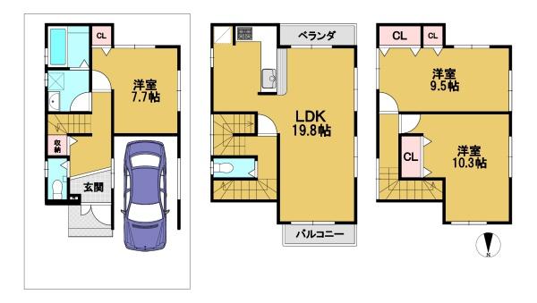 京都市伏見区久我御旅町の新築一戸建