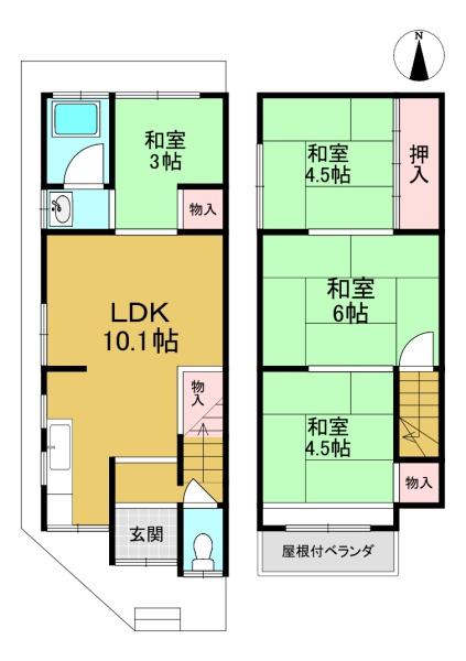 向日市寺戸町東野辺の中古テラスハウス