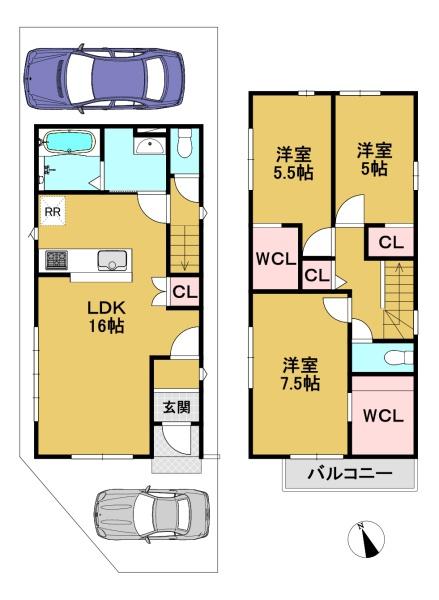 京都市伏見区羽束師鴨川町の新築一戸建