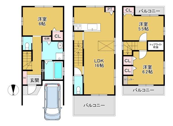 長岡京市神足１丁目の土地