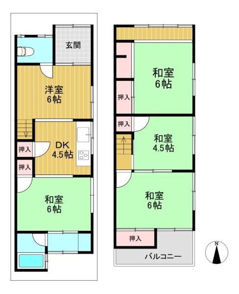 向日市寺戸町辰巳の中古テラスハウス