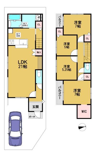 長岡京市長岡３丁目の新築一戸建