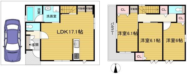 向日市森本町下森本の新築一戸建