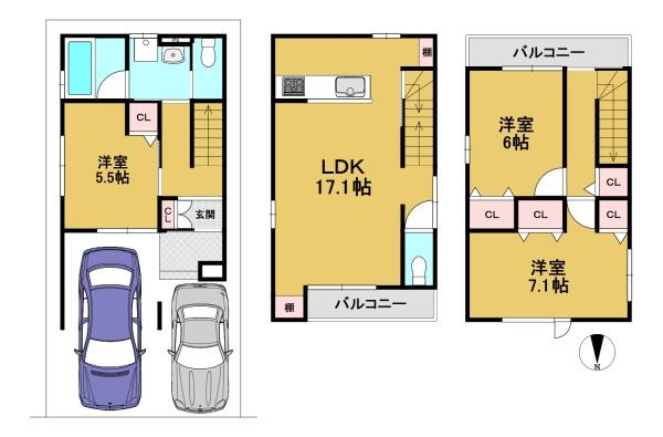 京都市伏見区久我御旅町の新築一戸建