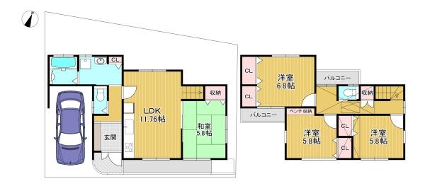 京都市伏見区久我東町の中古一戸建て