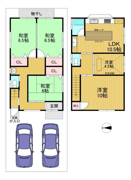 京都市西京区山田車塚町の中古一戸建