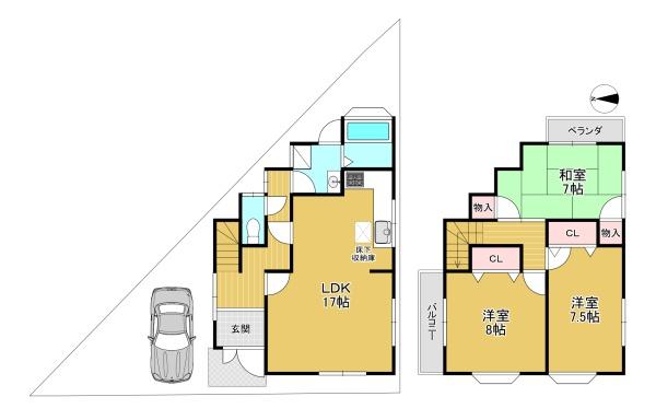 京都市伏見区久我御旅町の中古一戸建