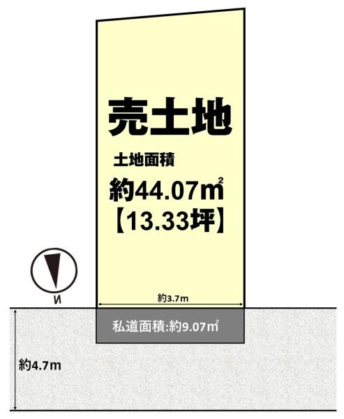 向日市寺戸町三ノ坪の売土地