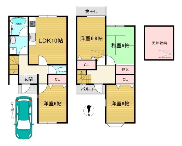 京都市伏見区羽束師菱川町の中古一戸建