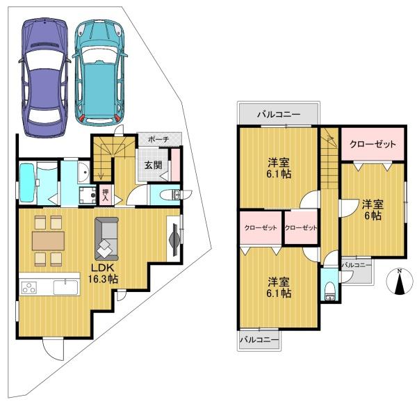 長岡京市粟生梶ケ前の新築一戸建