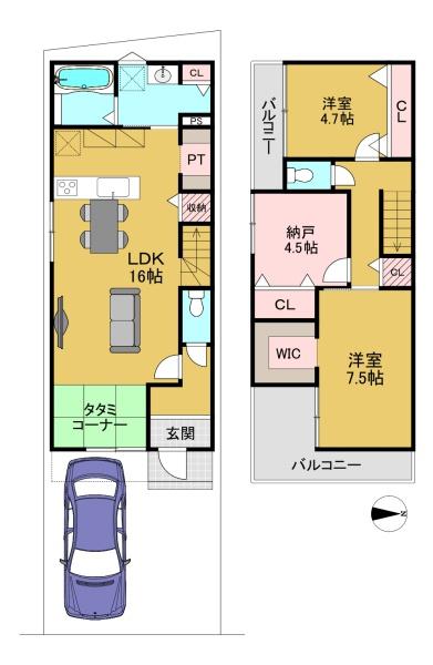 向日市物集女町ヲサン田の土地